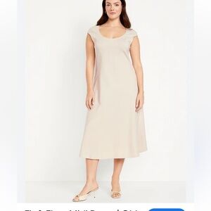 Old Navy dress fit and flare capped sleeve midi maxi dress Small